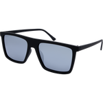 Noah Premium Polarised Rectangle Sunglasses - Black Silver